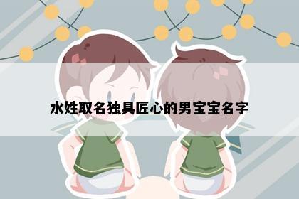 水姓取名独具匠心的男宝宝名字
